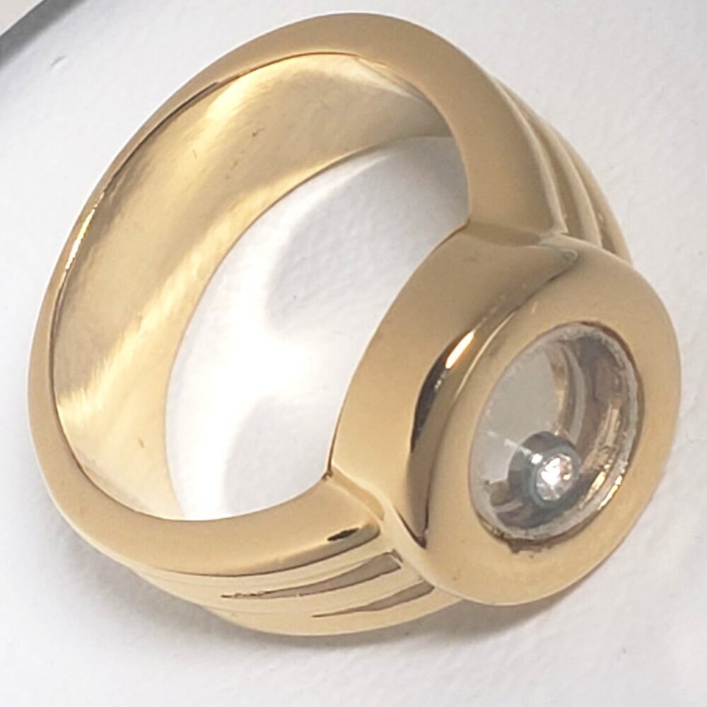 CamilleLucie Fashion Ring Deep Sparkle Diamond Floating Crystal